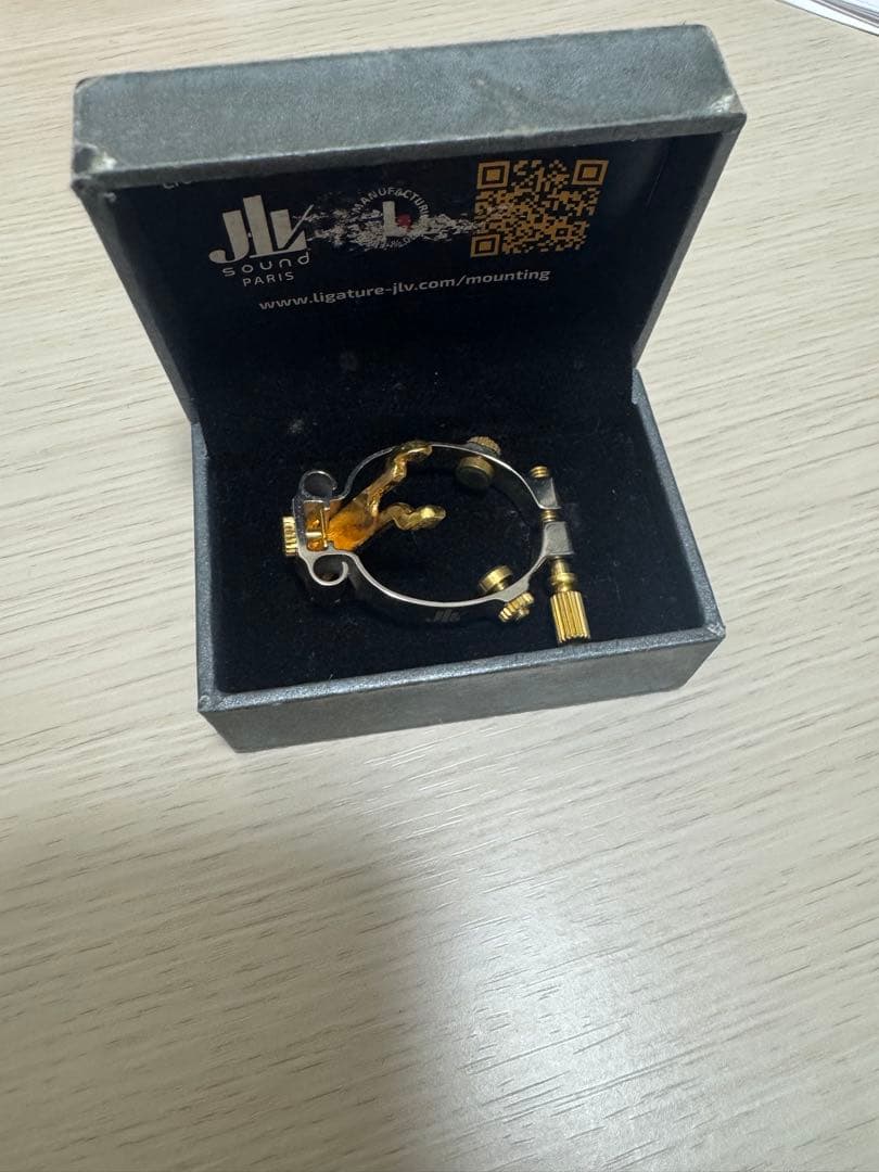 ソプラノサックス　リガチャー　JLV プラチナメッキ