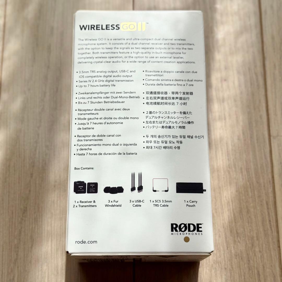 新品未使用★日本正規RODEワイヤレスゴー2 Wireless GO II