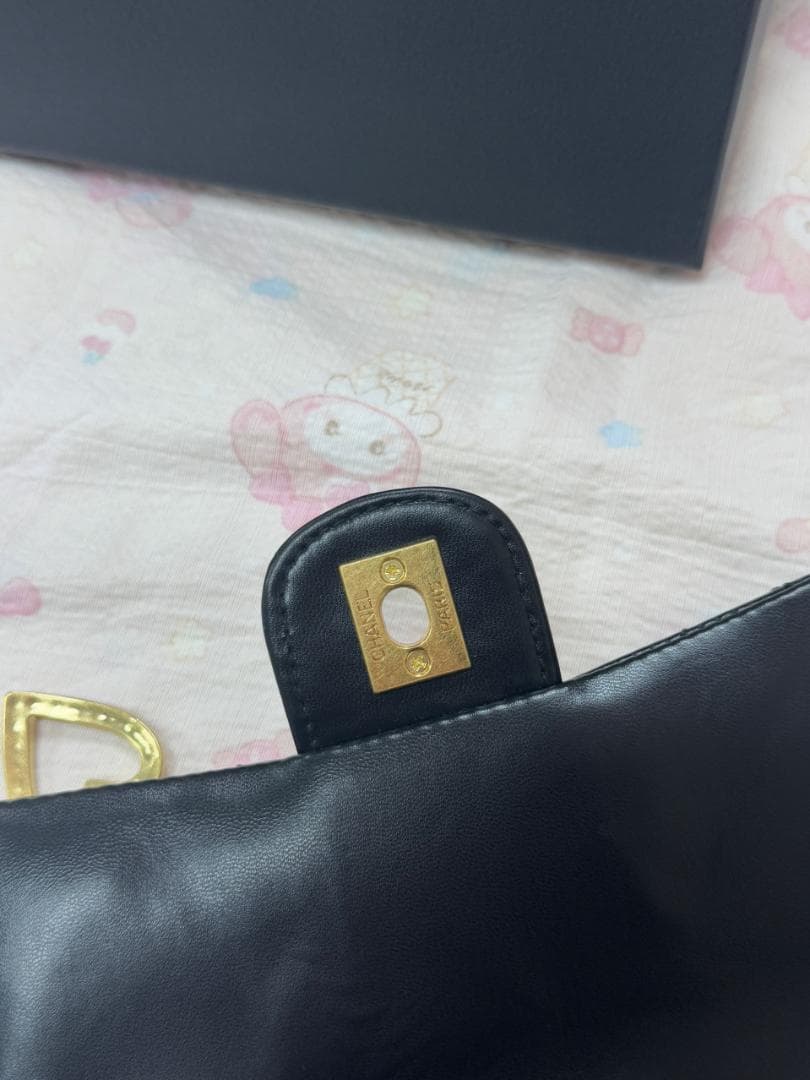 VIP顧客 ★ ブラックレザーショルダーバッグ okda