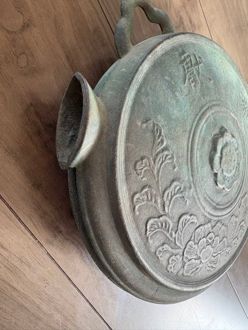 鰐口 古銅 重量3kg 仏具 仏教美術 古美術 骨董 鳴物 鐘 梵音具