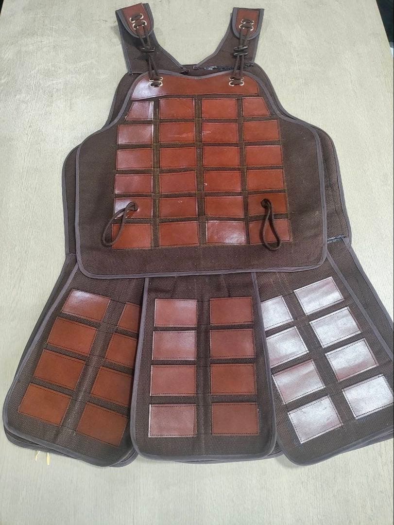 等身大畳鎧　手作り甲冑　茶　新品　陣笠セット　最終価格