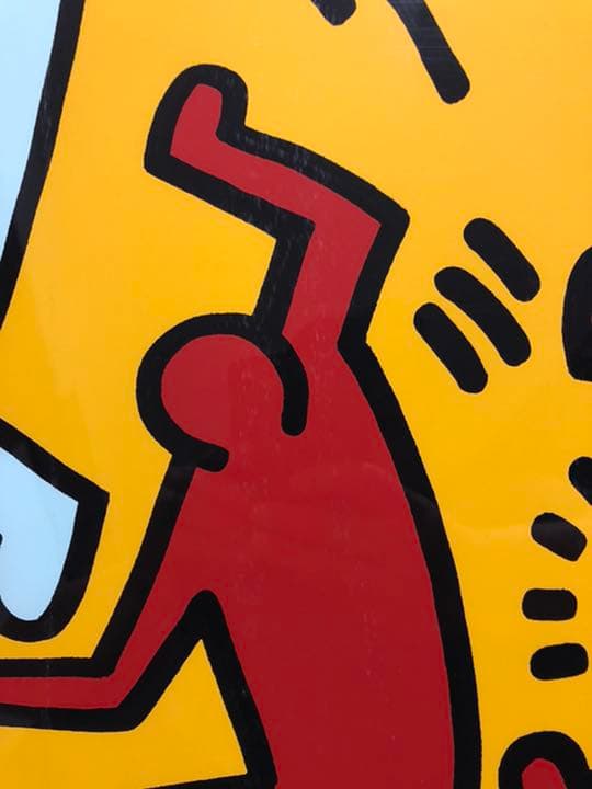 美品 キース・ヘリング作 Bunny on the Run シルクスクリーン