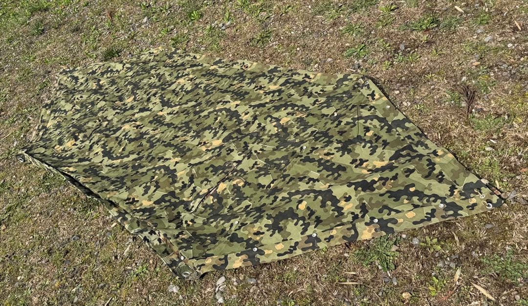 希少 西ドイツ軍 アメーバカモ リバーシブル パップテント 軍幕 キャンプ