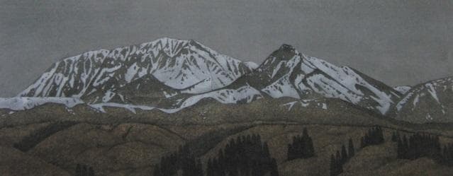 村田茂樹、【大山】、希少な額装用画集より、新品額装付、状態良好