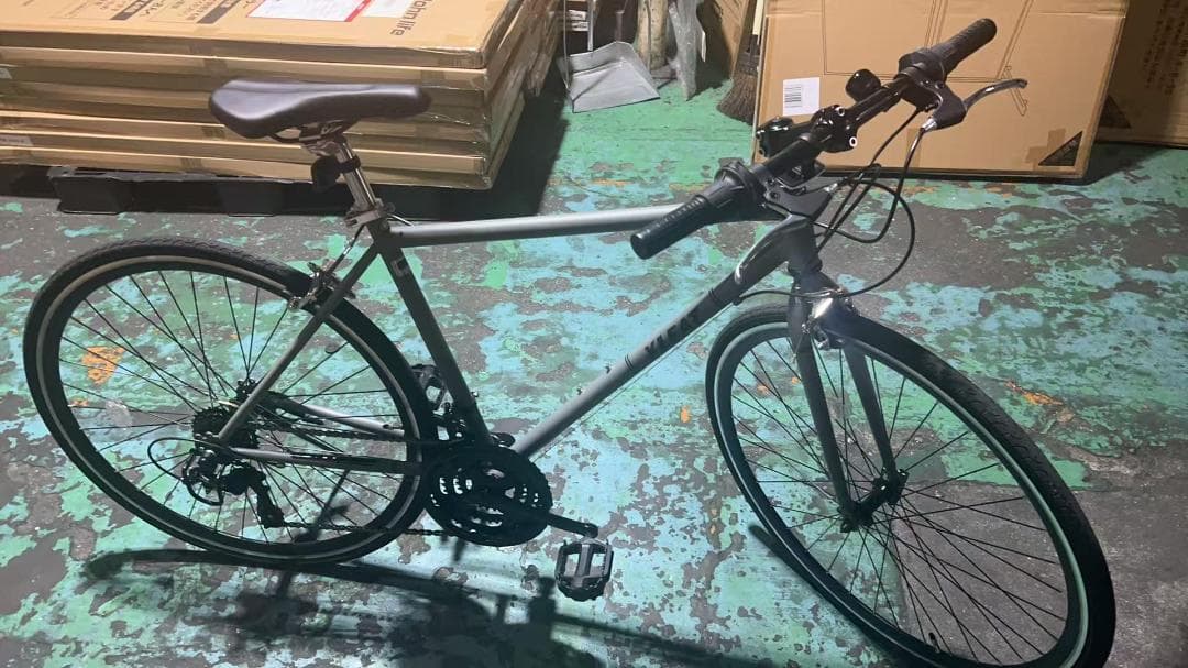 中古品 クロスバイク XC-007 グレー