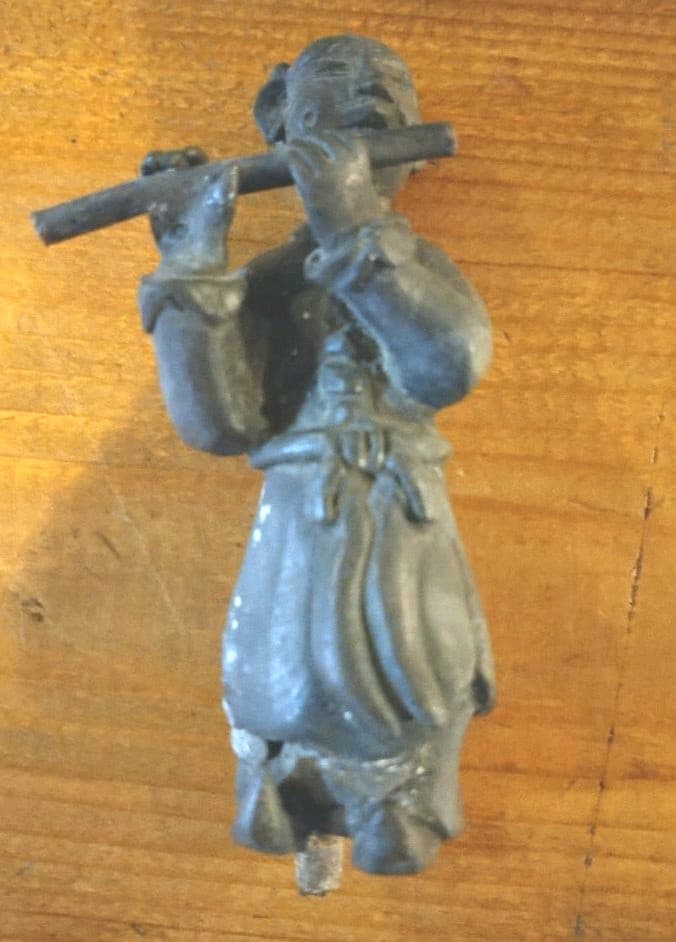 中国　象の置物　金属