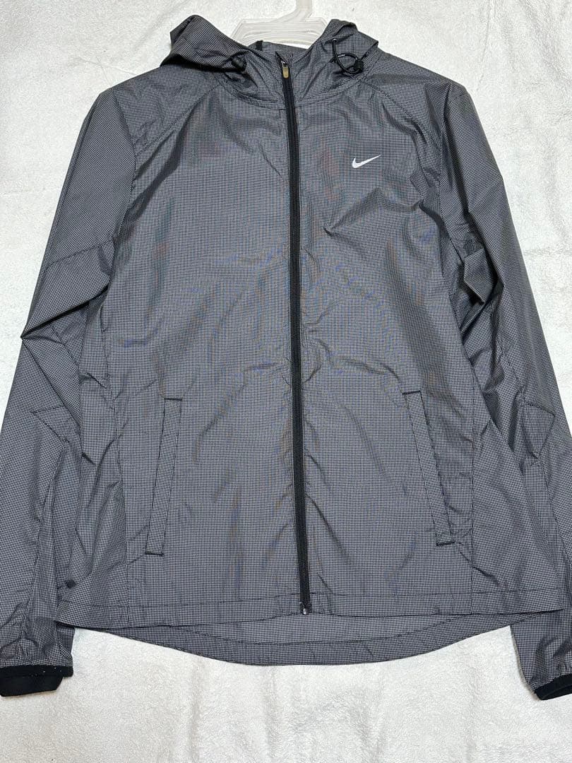 Nike フード付きジャケット グレー チェック柄