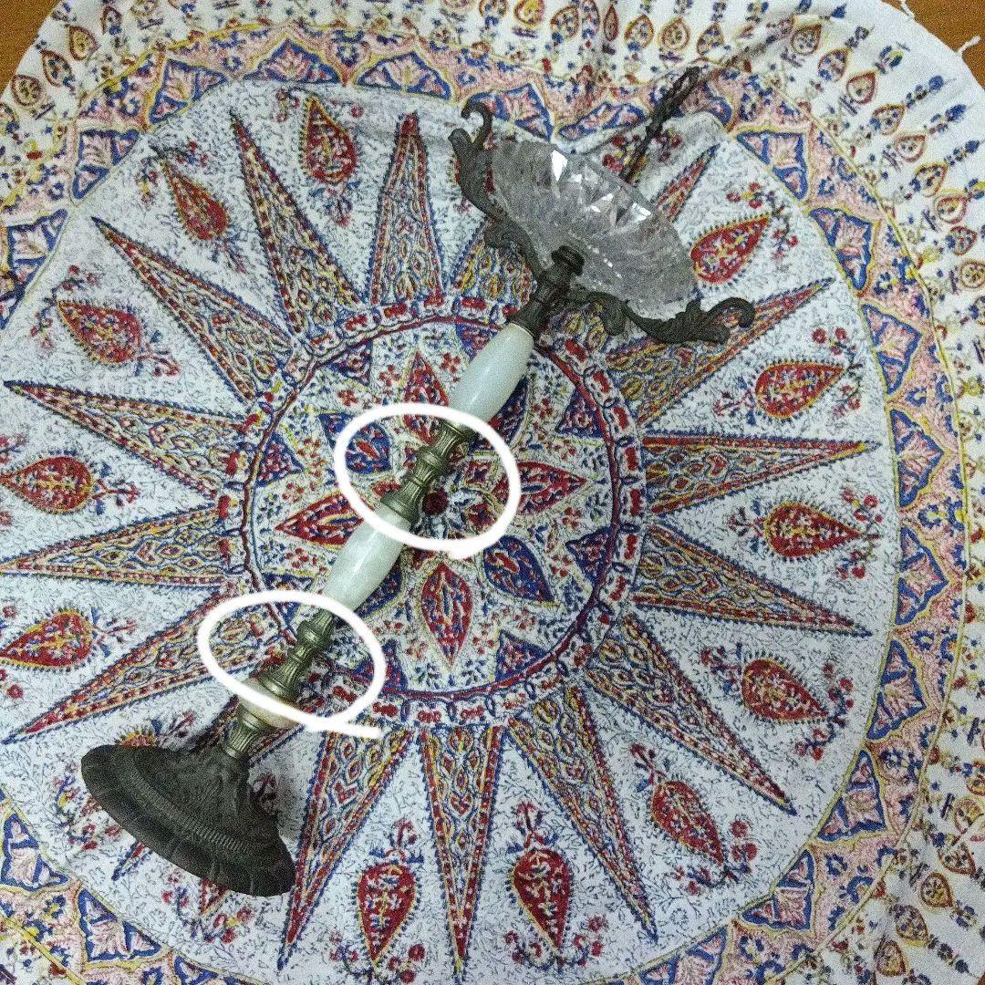 アンティーク ヨーロピアンクリスタルガラス スタンド灰皿