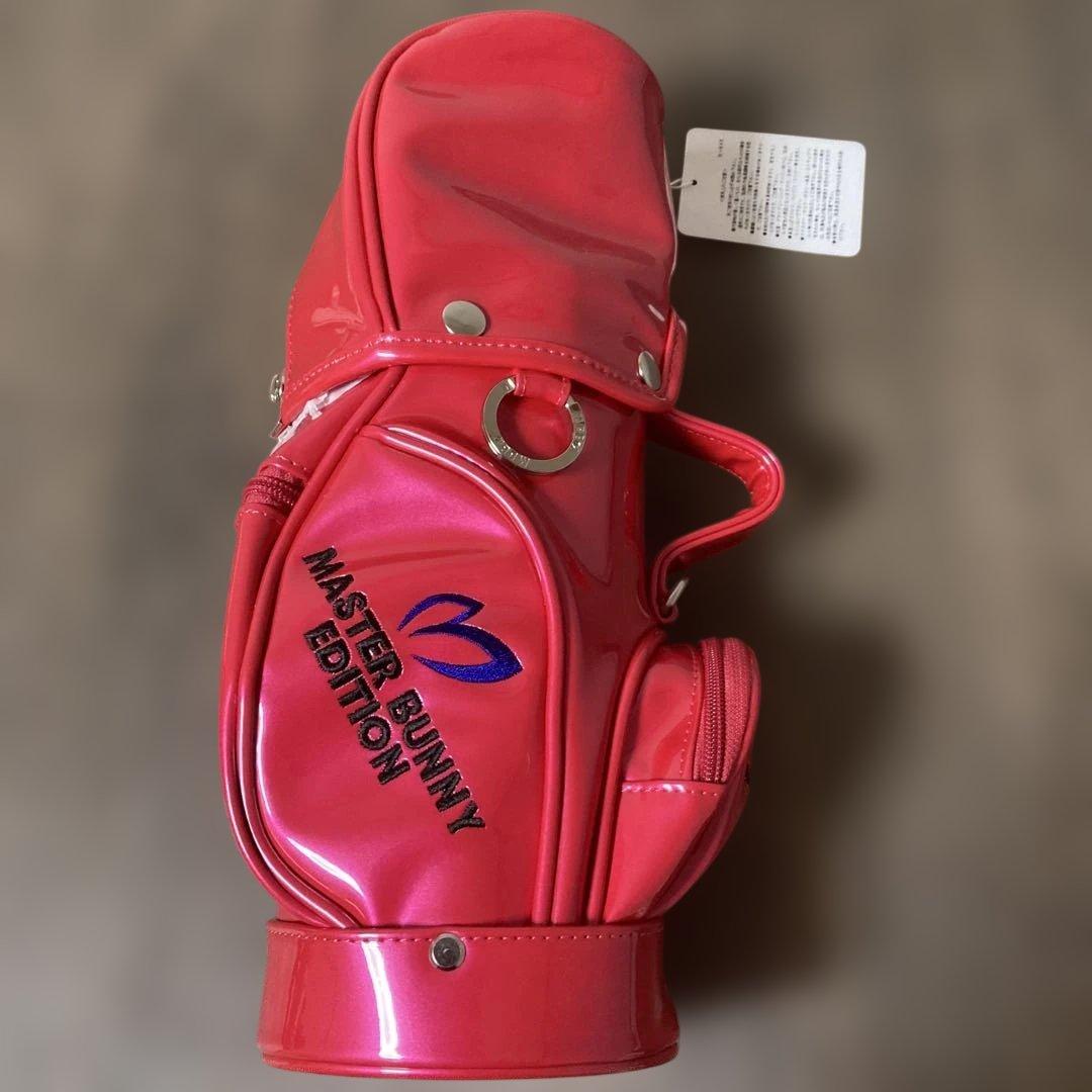 MASTER BUNNY EDITION エナメルミニキャディバッグ　ピンク