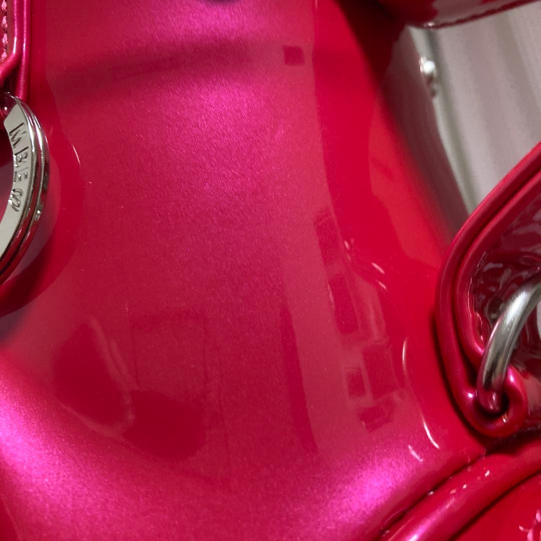 MASTER BUNNY EDITION エナメルミニキャディバッグ　ピンク