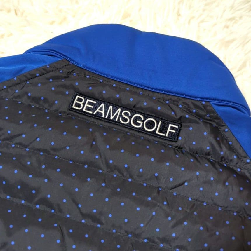 BEAMS GOLF パッカブルドット ダウンブルゾン　L