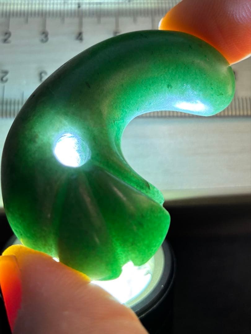 勾玉　出土品　出雲石　古墳期　希少　37g