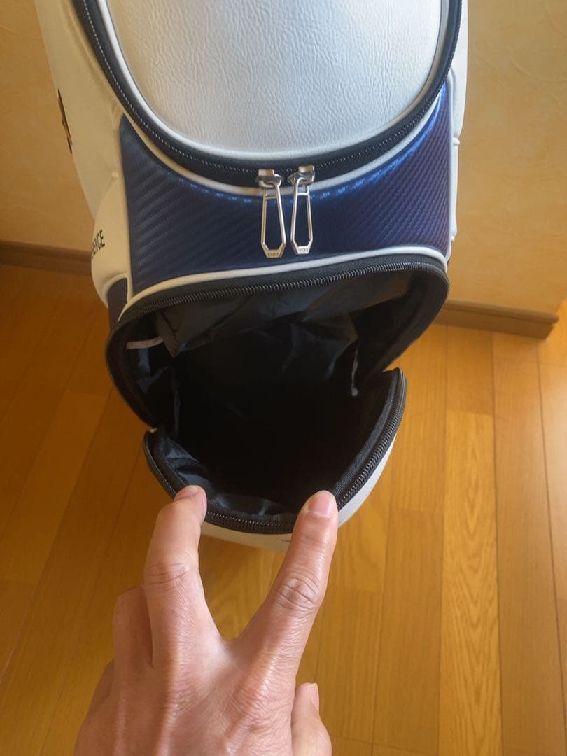 XXIO キャディバッグ ホワイト/ネイビー