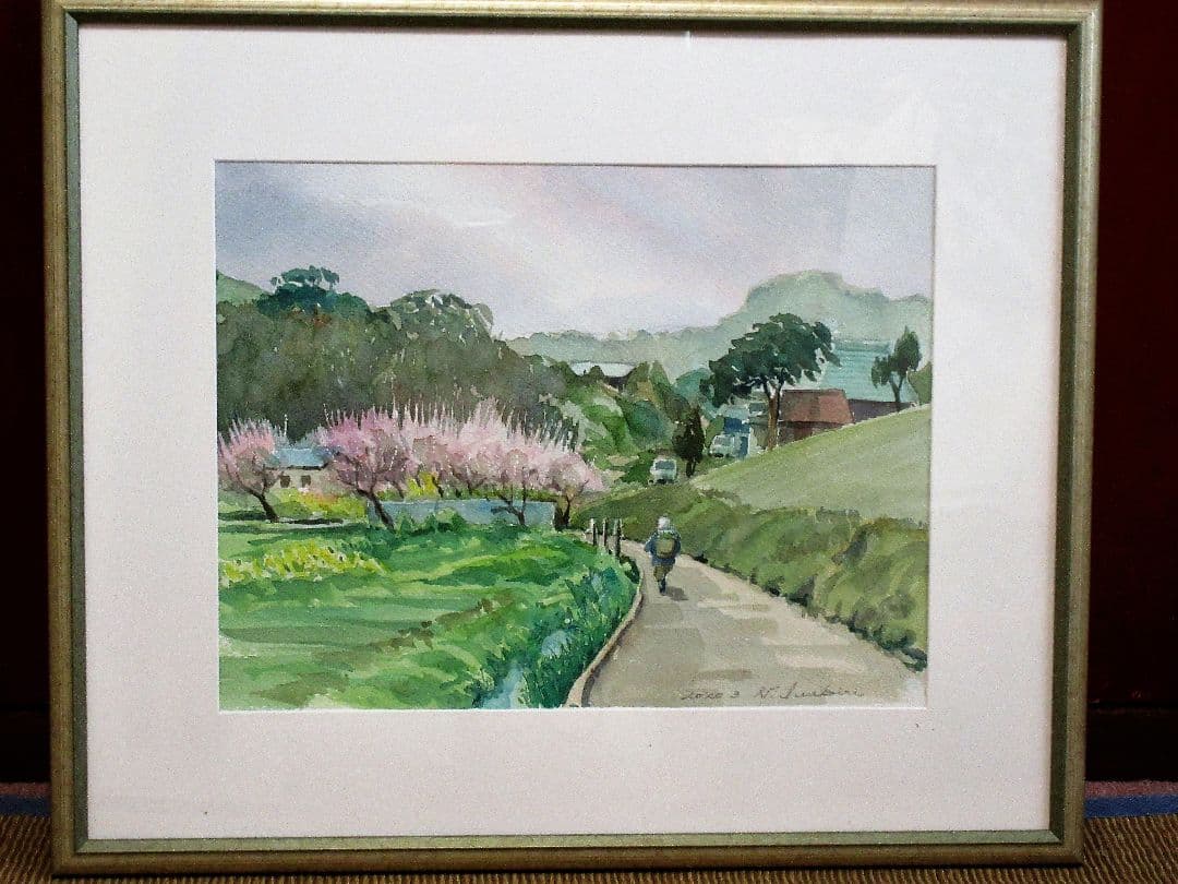 水彩画「春日和」