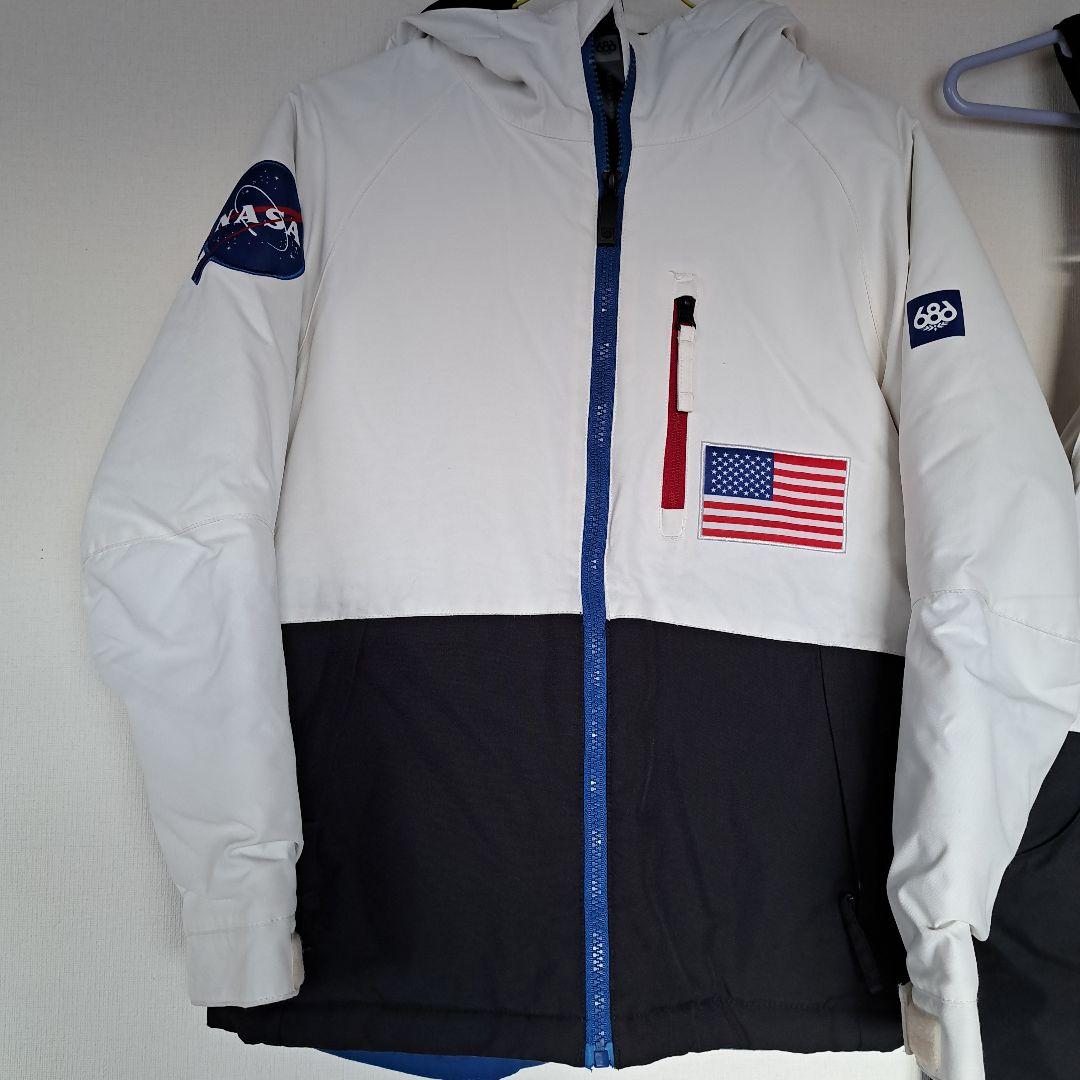 NASA スノーボードウェア 子ども用 ホワイト/ブラック