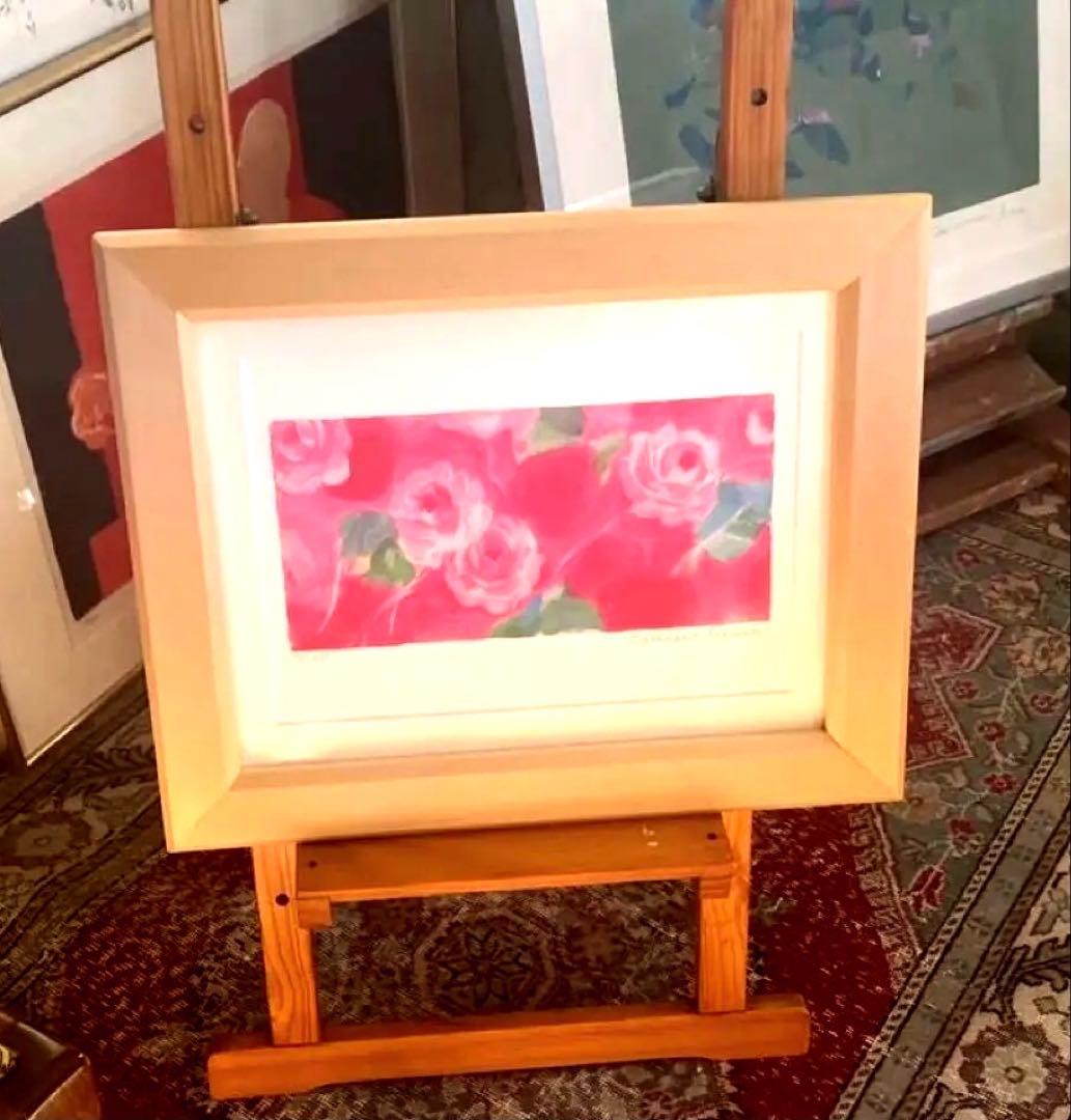 額入り版画　 限定ジクレー　ジニーキム　バラの花 現行品　サイン.ED.証明書有