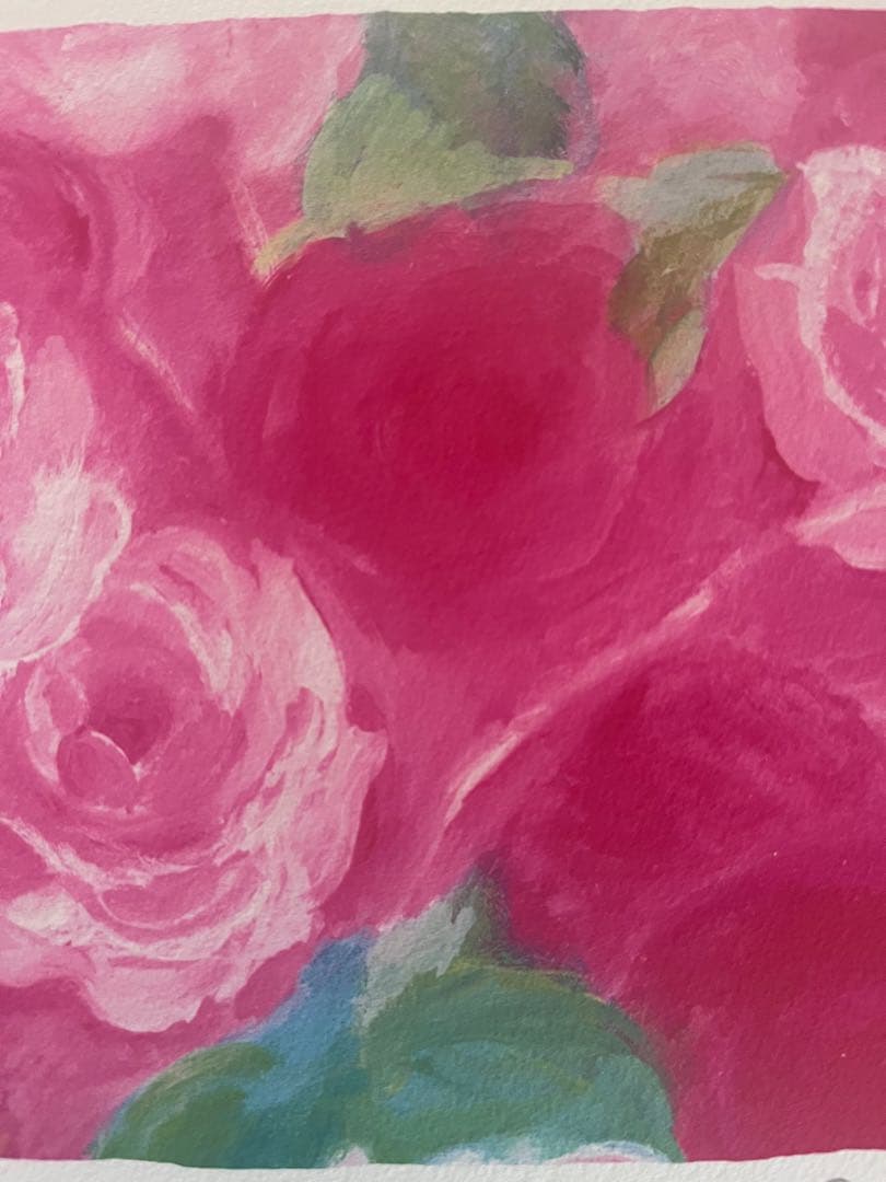 額入り版画　 限定ジクレー　ジニーキム　バラの花 現行品　サイン.ED.証明書有