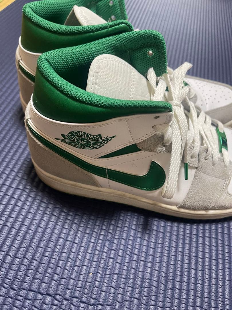 Air Jordan ホワイト/グリーン ハイカットシューズ　27.5cm