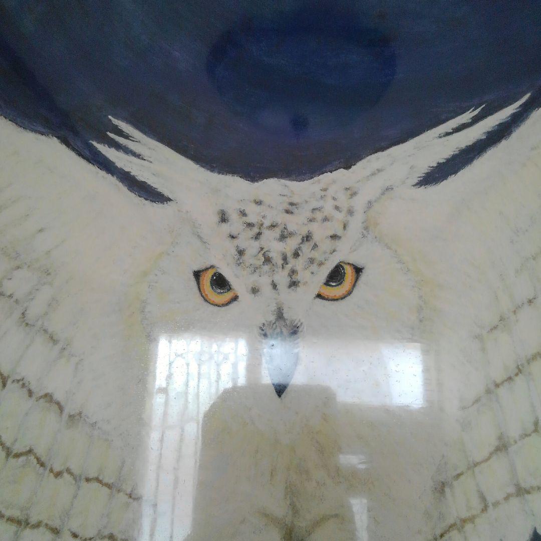 フクロウと月　50号サイズ