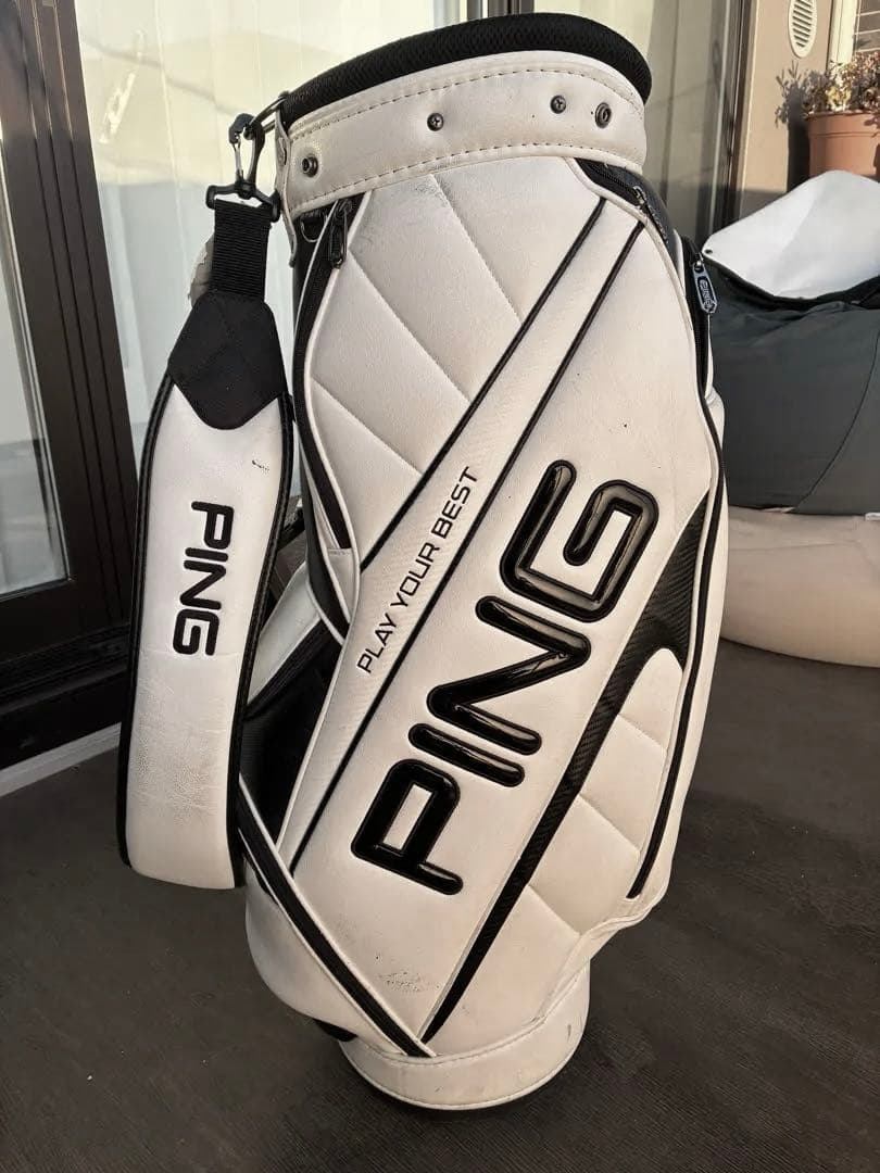 PING キャディバッグ ホワイト　取手に難あり