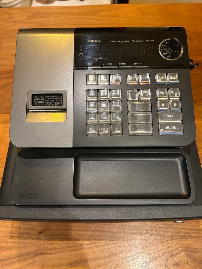 カシオ　レジスター　SE-10 黒(ブラック) 説明書、ロール4個付き‼︎