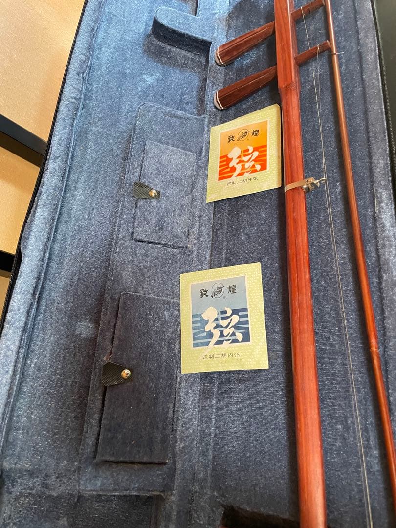 三味線 蛇皮 ケース付き 教本付き 二胡
