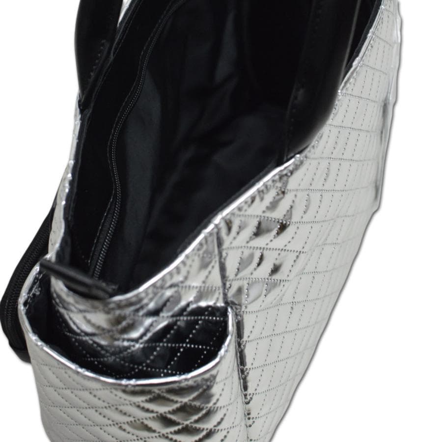 アルチビオ archivio 　スタイリッシュシルバーメタリックカートバッグ