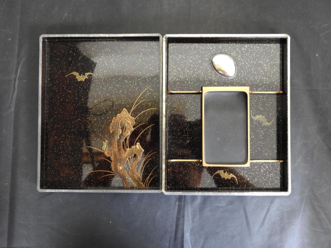 鹿蒔絵　硯箱　保存箱　４６４