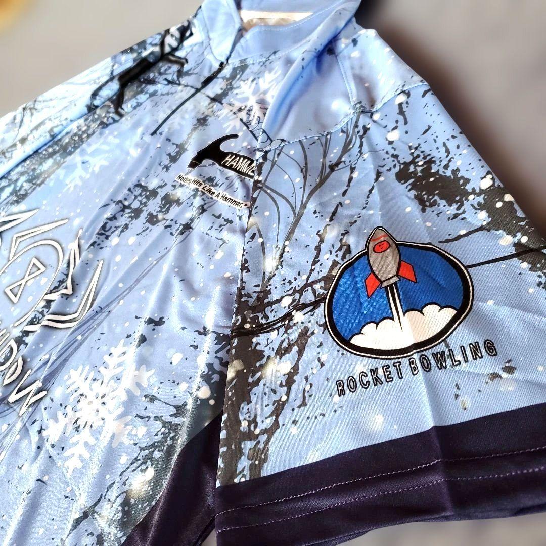 日本未発売✨ブラックウィドー【日本サイズ4L】ブルー　蜘蛛　大きめ　ボウリング