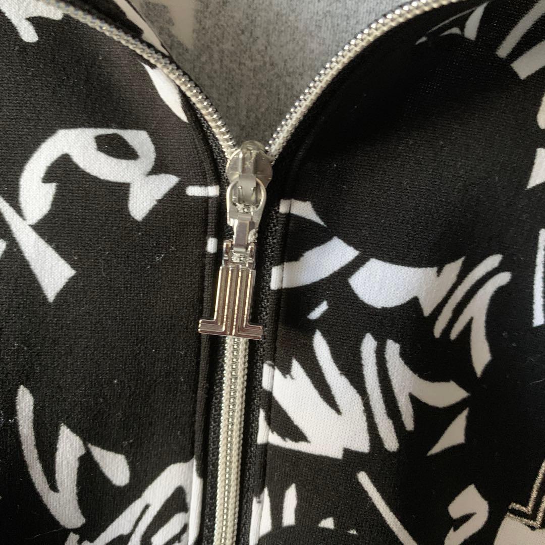 LANVIN sport ランバンスポール 総柄 ジップアップ ポロシャツ 40