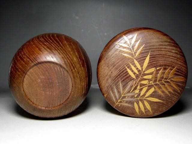 千家十職 指物師 駒沢利斎 桐木地 中棗 裏千家十四代 淡々斎花押　m129