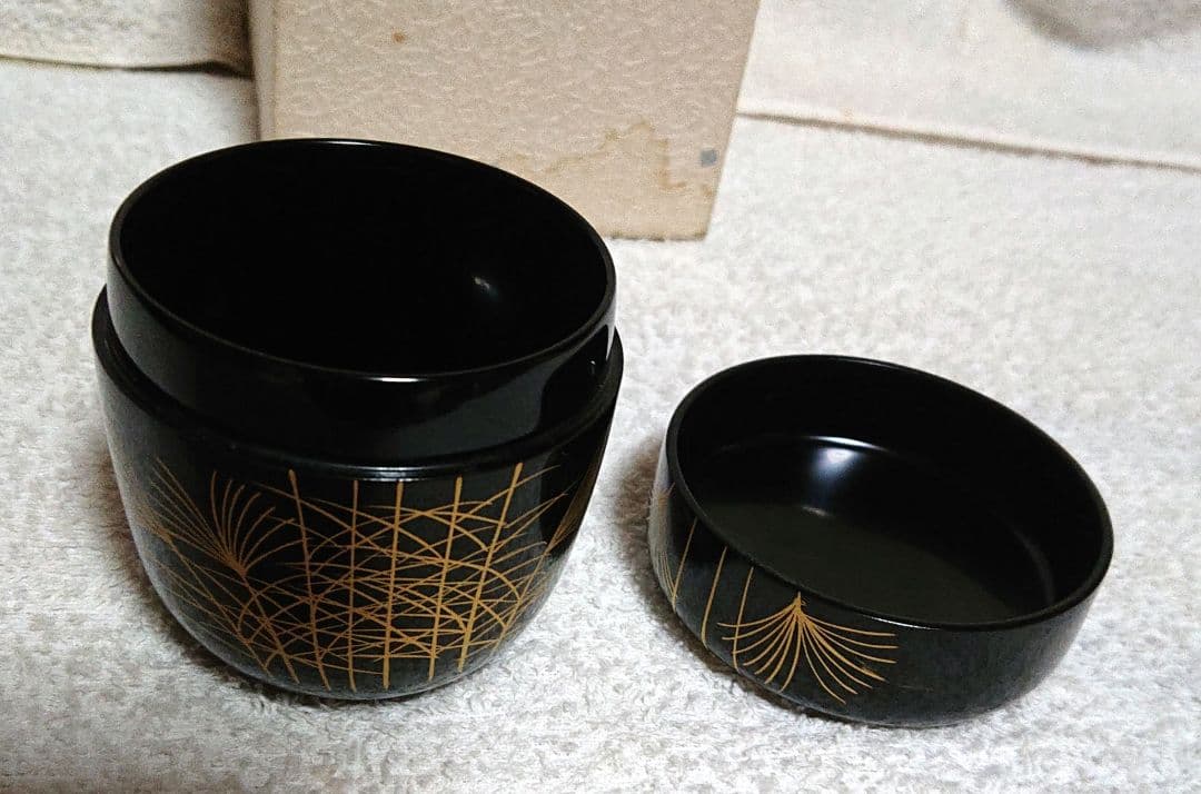 茶道具棗　木箱付きA434
