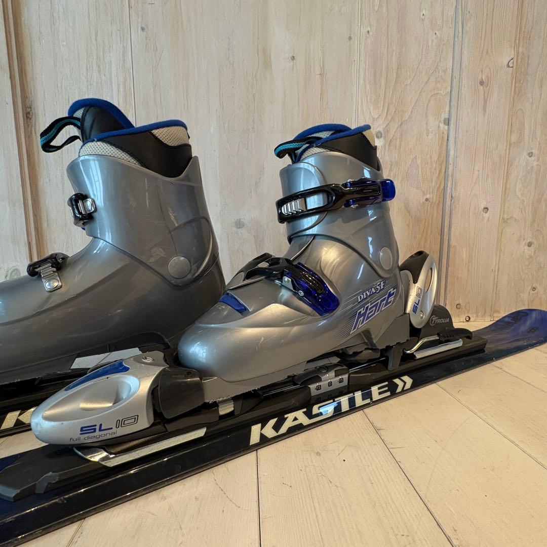 ジュニアスキーセット　板とブーツ　子ども用　キッズ用　ビンディングセット