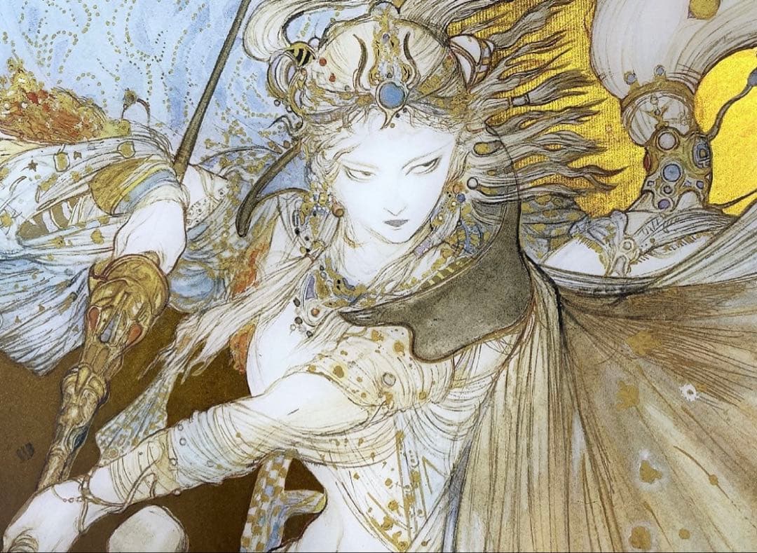 騎神来たりぬ スペシャルメタル 天野喜孝 金箔 真作保証