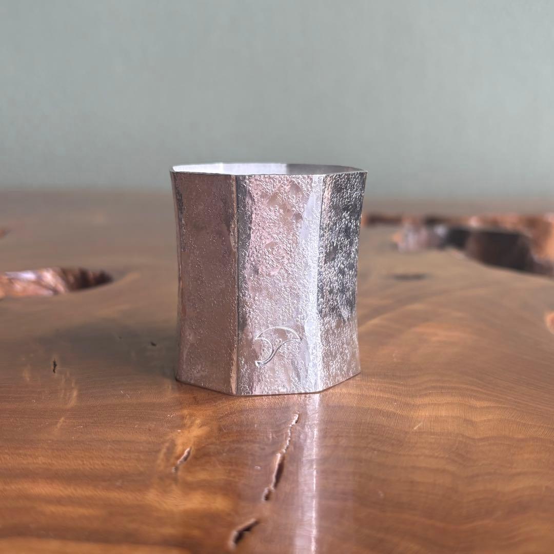 南鐐八角蓋置 竹影堂造 茶道具 共箱