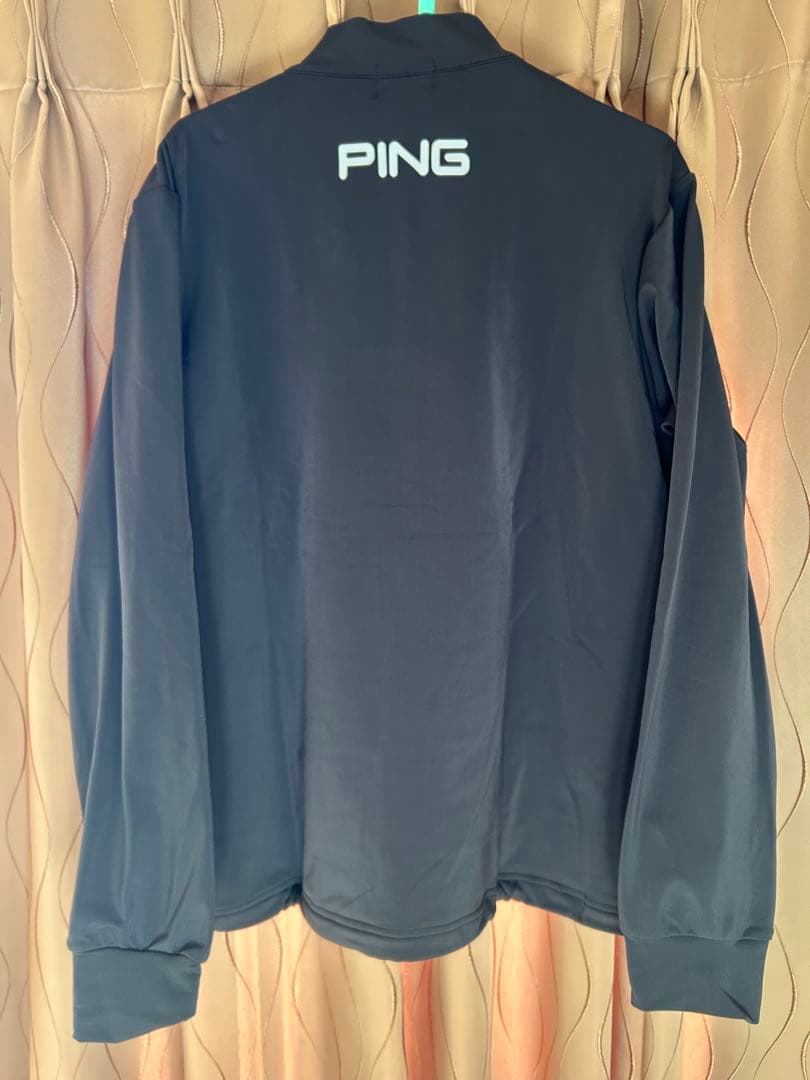 新品未使用　定価14,300円PING ブラック 長袖ハーフジップアップ