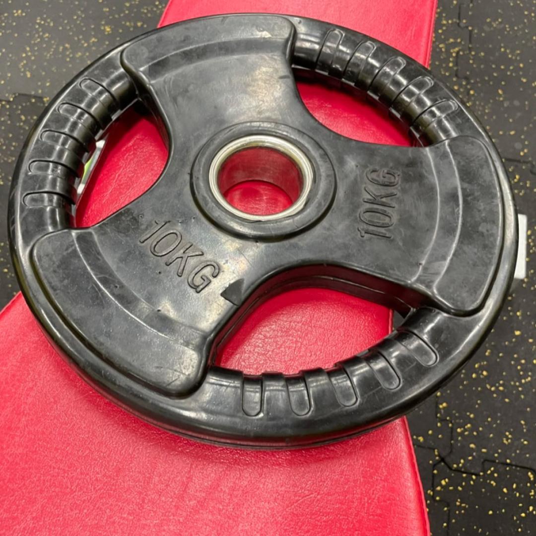 総重量100kg Φ50mm 3グリップラバープレート　計8枚SET