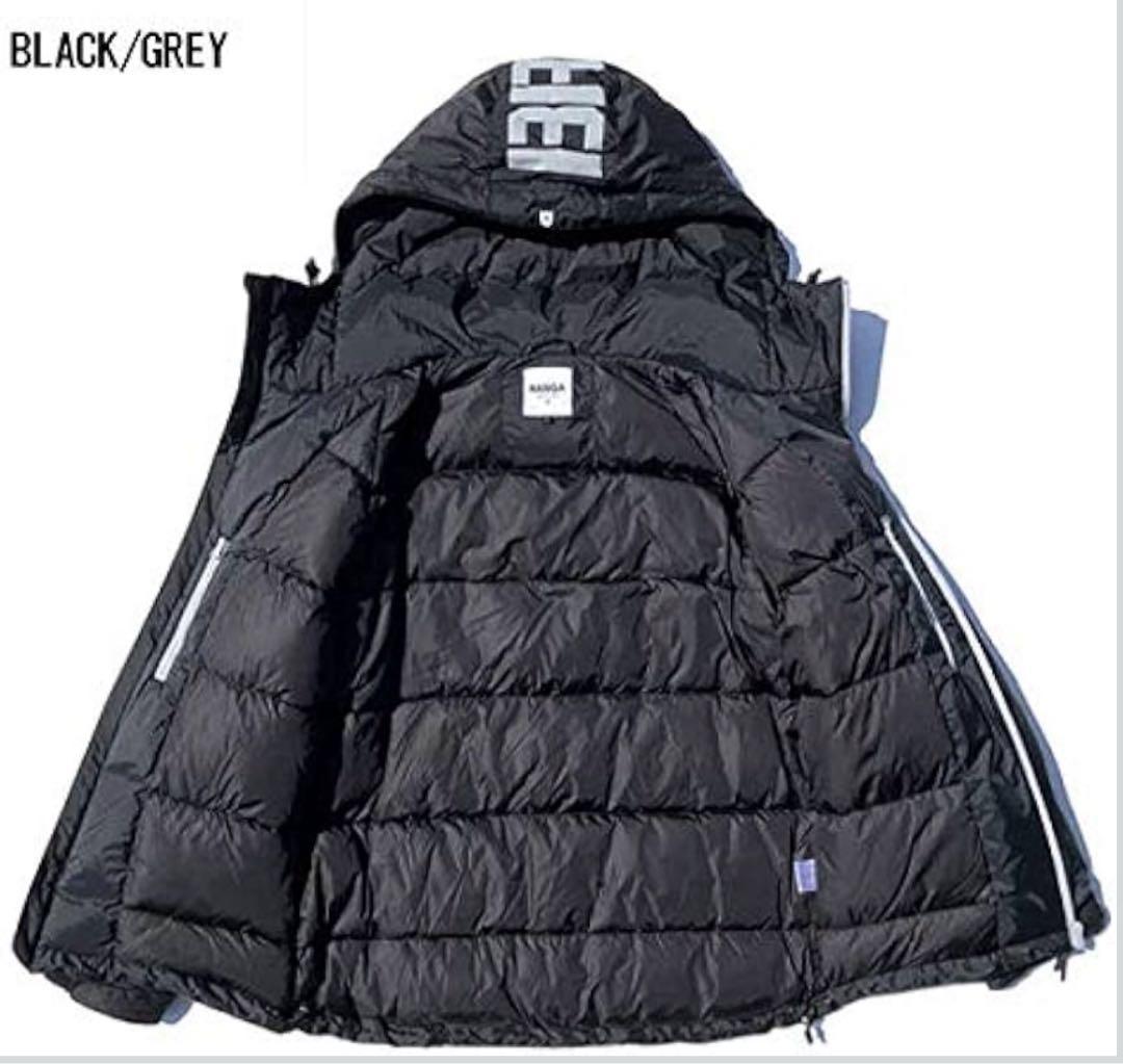 バスブリゲード×ナンガ！オーロラダウンジャケット 760！防水！ブラック&グレー