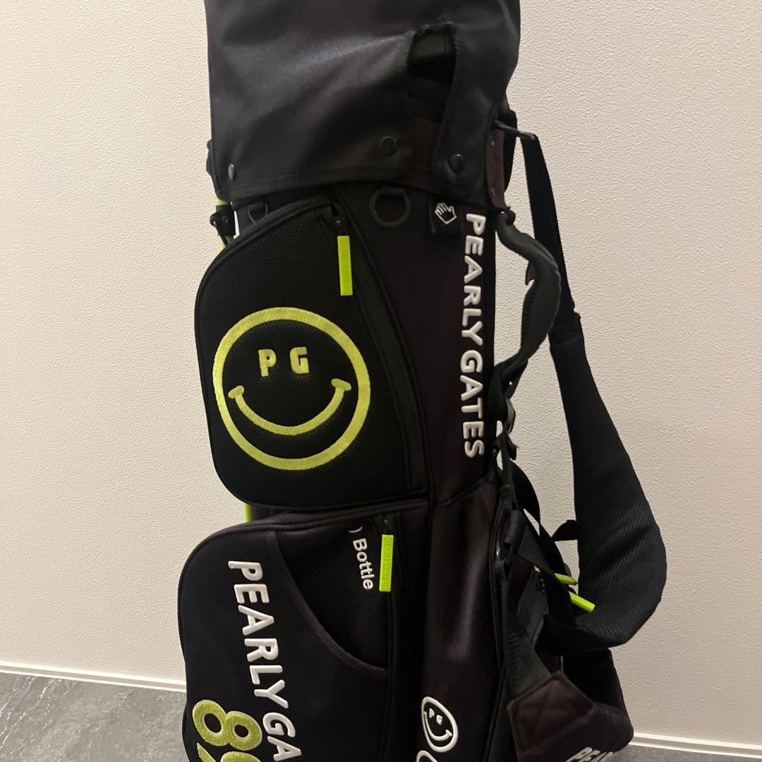 PEARLY GATES キャディバッグ スタンド付き ネイビー/グリーン