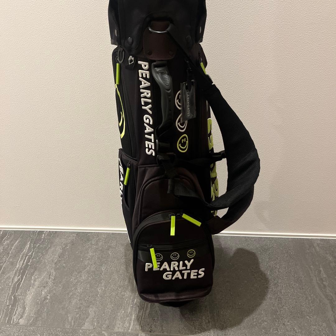 PEARLY GATES キャディバッグ スタンド付き ネイビー/グリーン