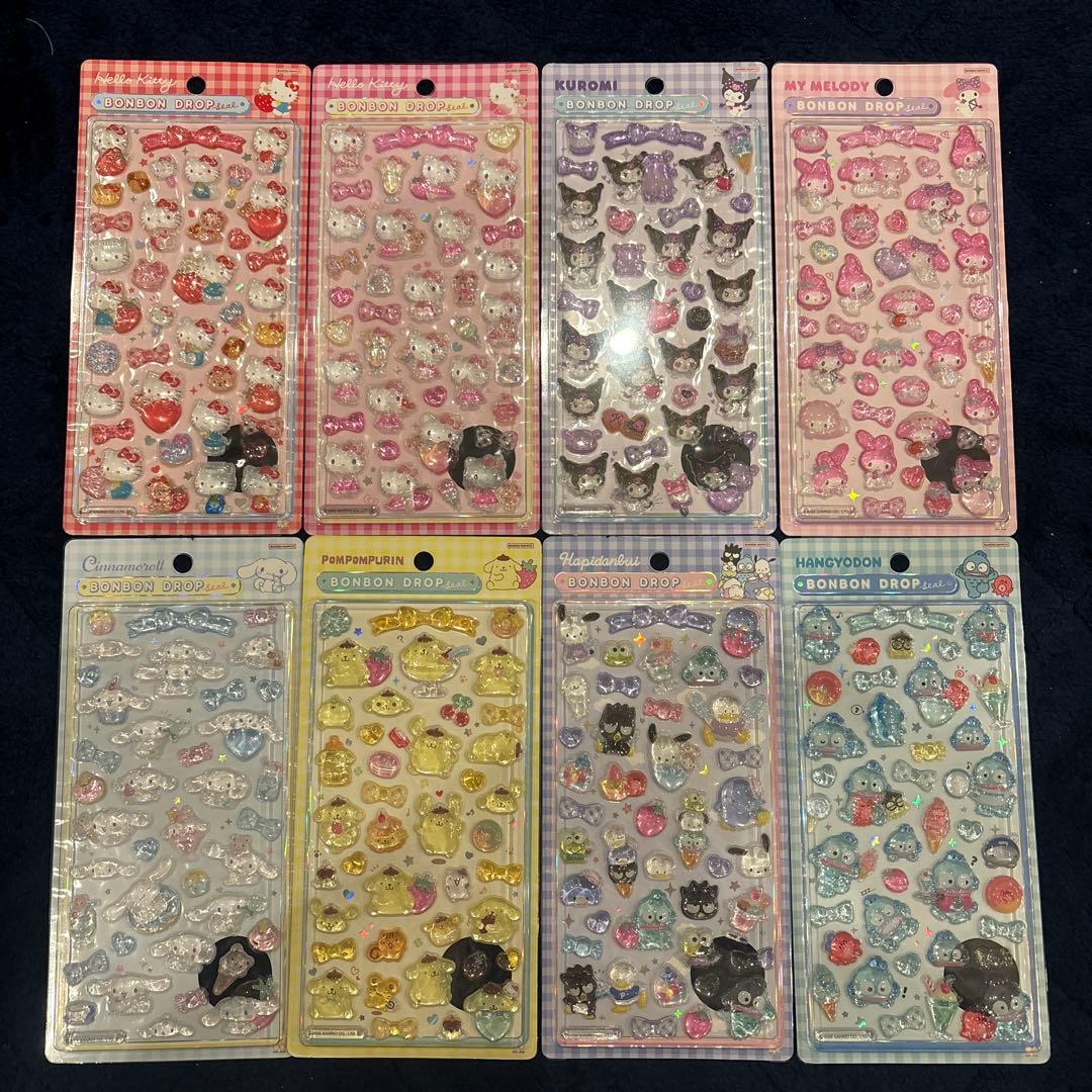 【正規品】【店頭購入】サンリオ ボンボンドロップシール 第二弾 8枚セット