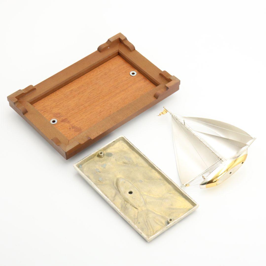 銀製刻印 銀製 シルバー 帆船 ヨット 約100g　V367　GK1