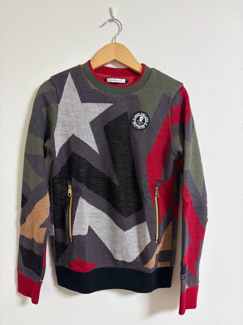 MARK & LONA カモフラージュニットセーター