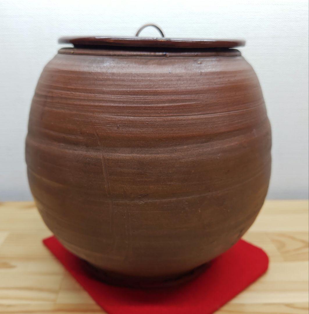 送料込【逢絢亭】茶道具 水壺 水指 常滑焼 芋頭水壺 宗偏流書付 作家物 共箱入