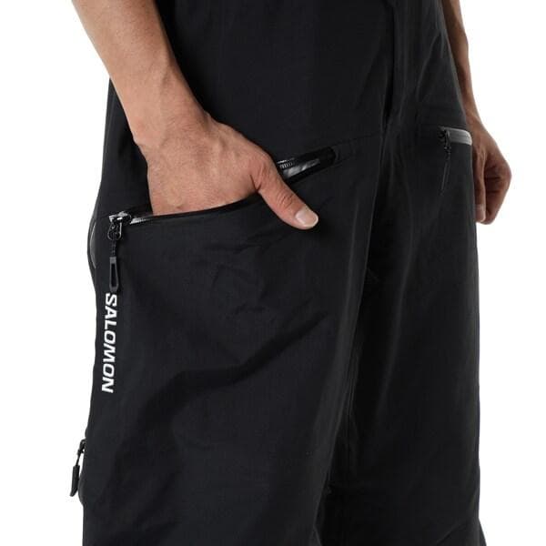 未使用 SALOMON メンズ アブソルート 3L ビブ スノーパンツ S 黒