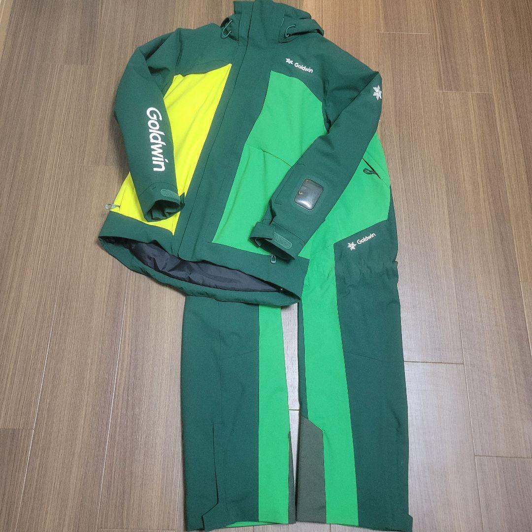 Goldwin スキーウェア上下セット グリーン/イエロ ゴールドウィン