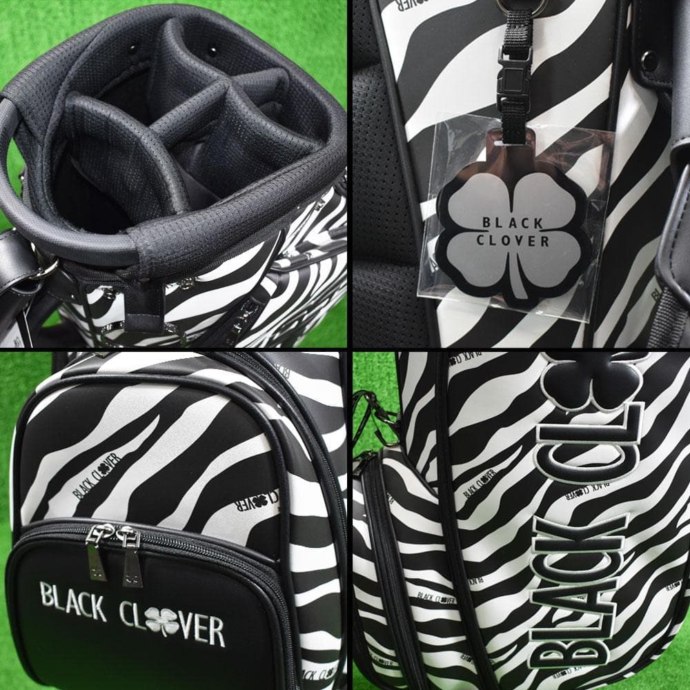 Black Clover ブラッククローバー キャディバッグ９型【ゼブラ】新品！