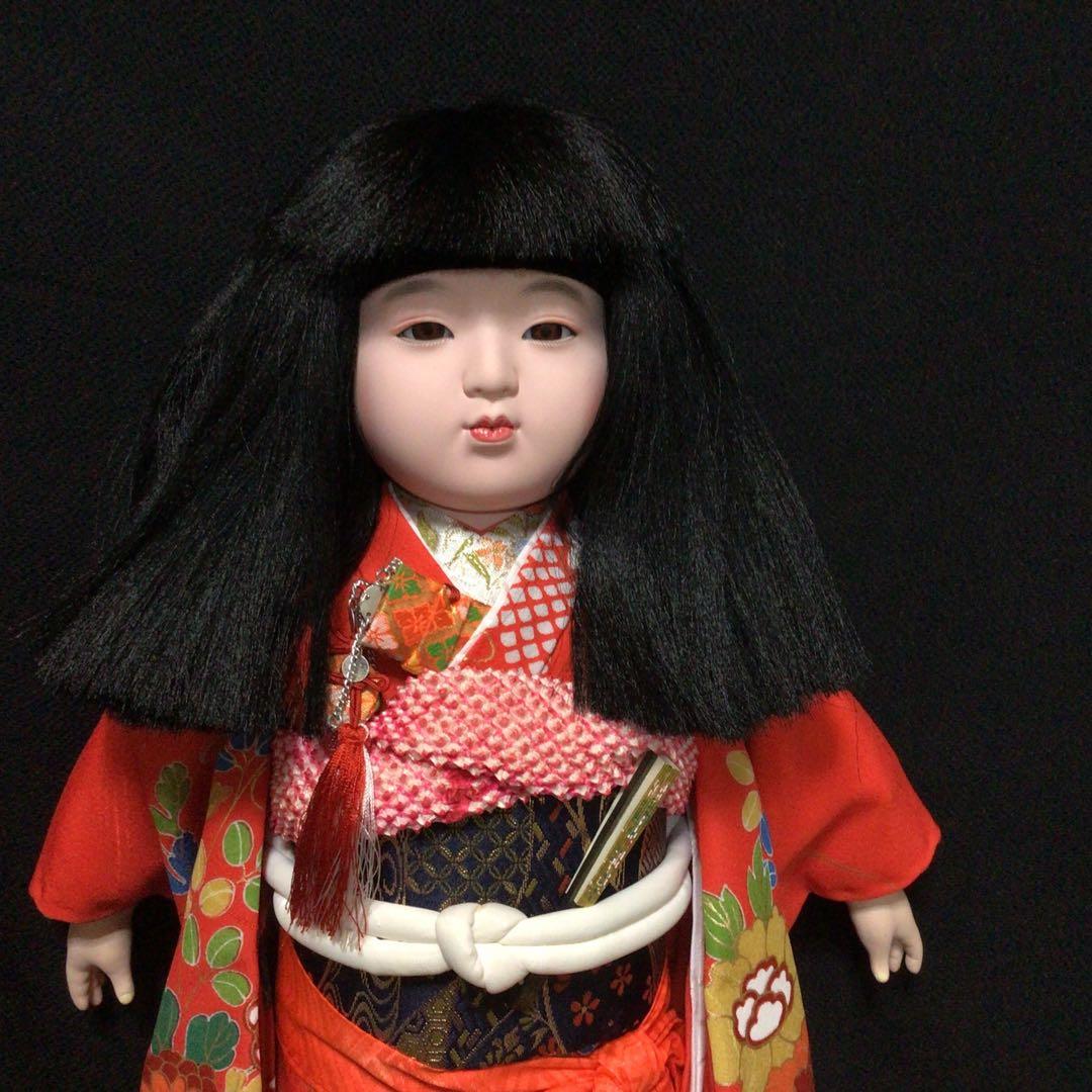 市松人形 赤色の着物　４体まとめ売り　極美品