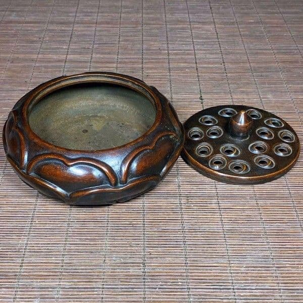 蓮華香炉 銅香炉 茶道具 香道具 仏具 工芸品 置物