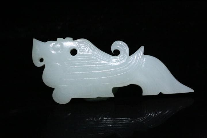 商代 玄鳥装身具 ペンダント中国古玉和田白玉籽料 骨董收藏